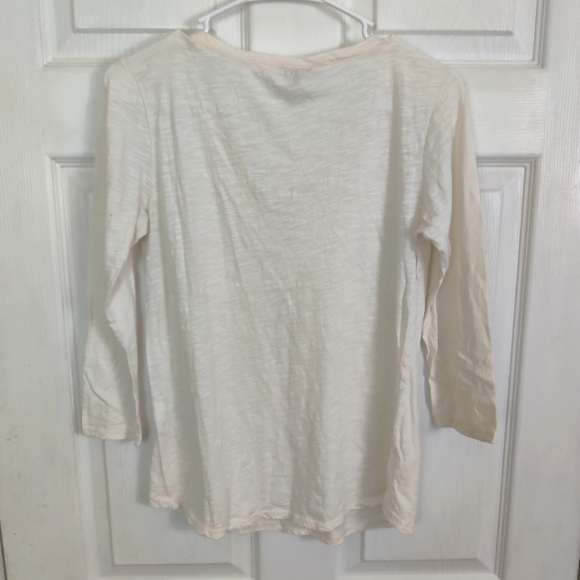 Lucky Brand 3/4 Sleeves, Split V Neck Tee - Picture 3 of 3